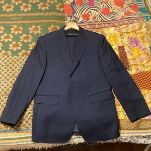 Charles Tyrwhitt Slim Fit Travel Suit Super 120s 100% Wool Navy 40R